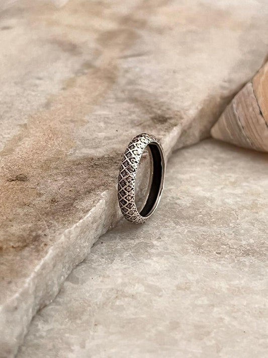 Snake / Serpent Aura Band 925 Sterling Silver Ring