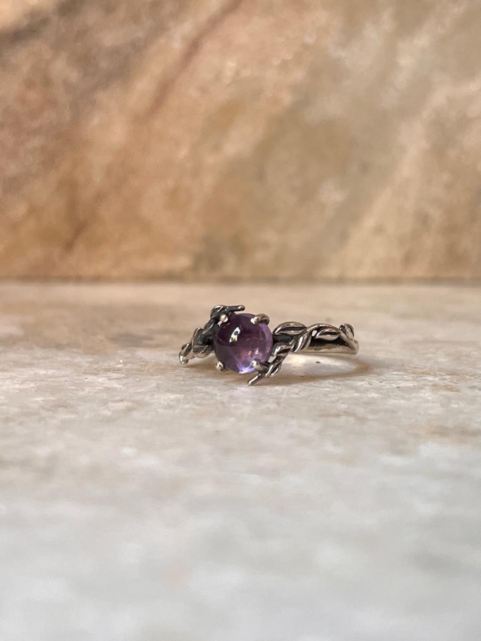 Amethyst Forest Enchantment 925 Sterling Silver Ring