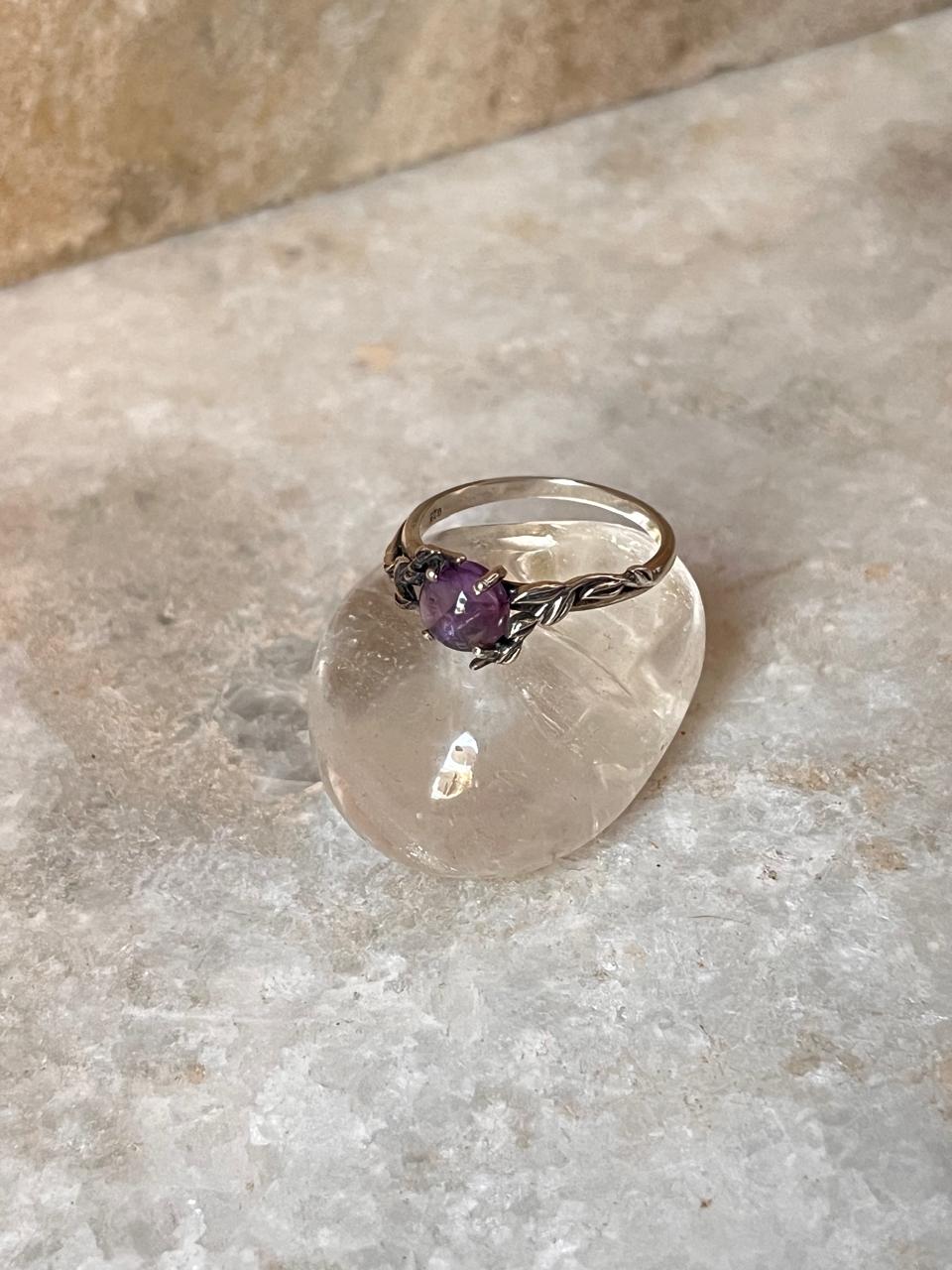 Amethyst Forest Enchantment 925 Sterling Silver Ring