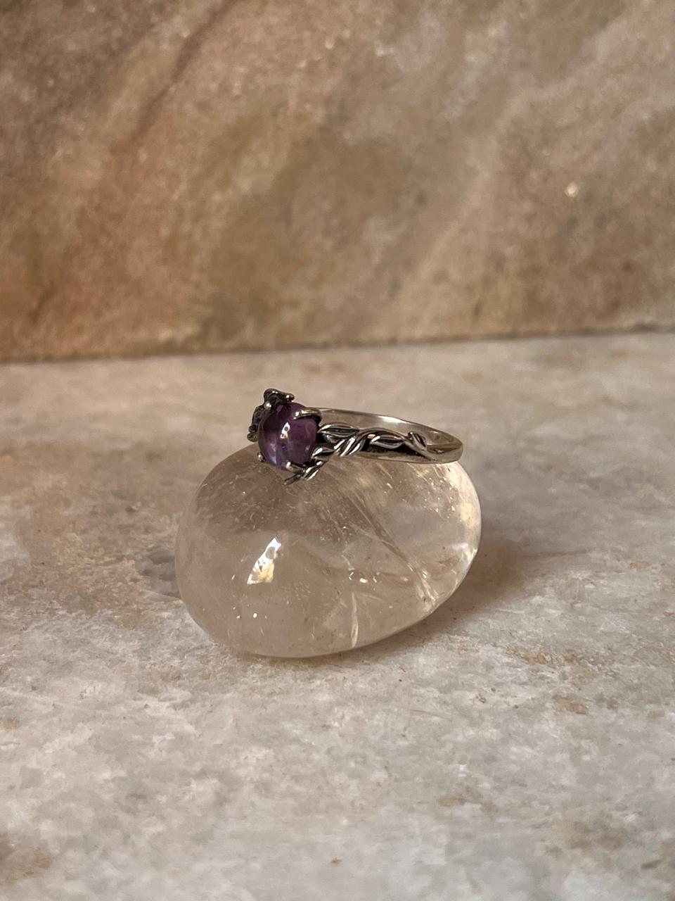 Amethyst Forest Enchantment 925 Sterling Silver Ring