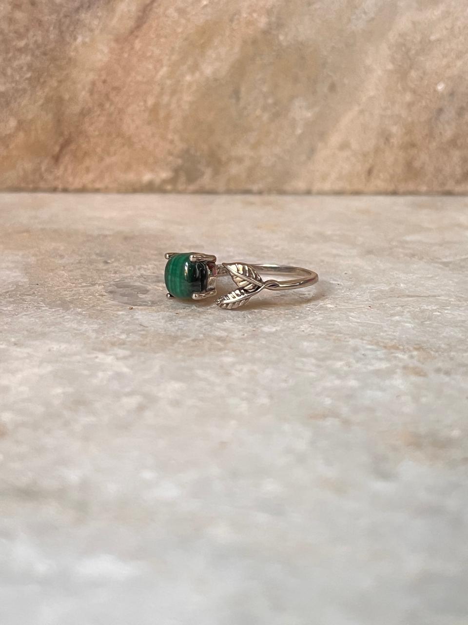 Malachite Forest Enchantment 925 Sterling Silver Ring