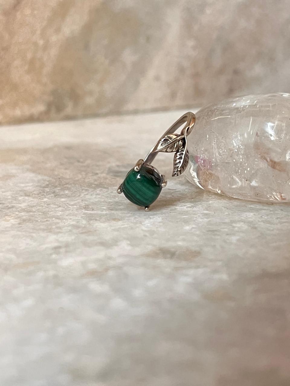 Malachite Forest Enchantment 925 Sterling Silver Ring