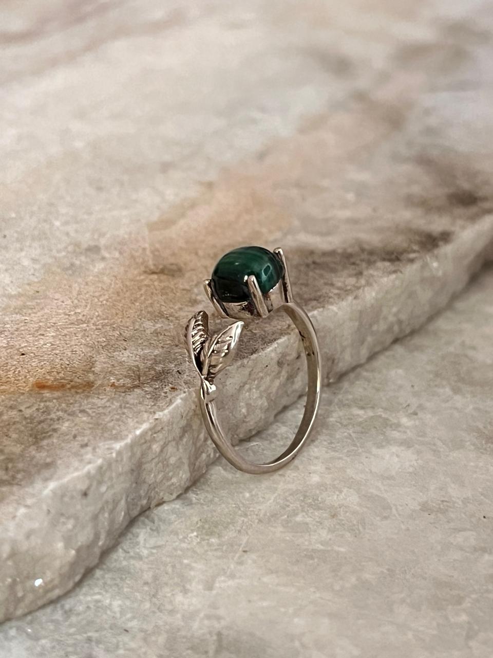 Malachite Forest Enchantment 925 Sterling Silver Ring