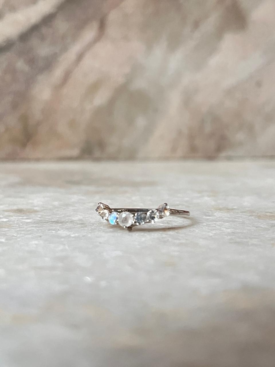 Moonstone Crown Stone 925 Sterling Silver Ring