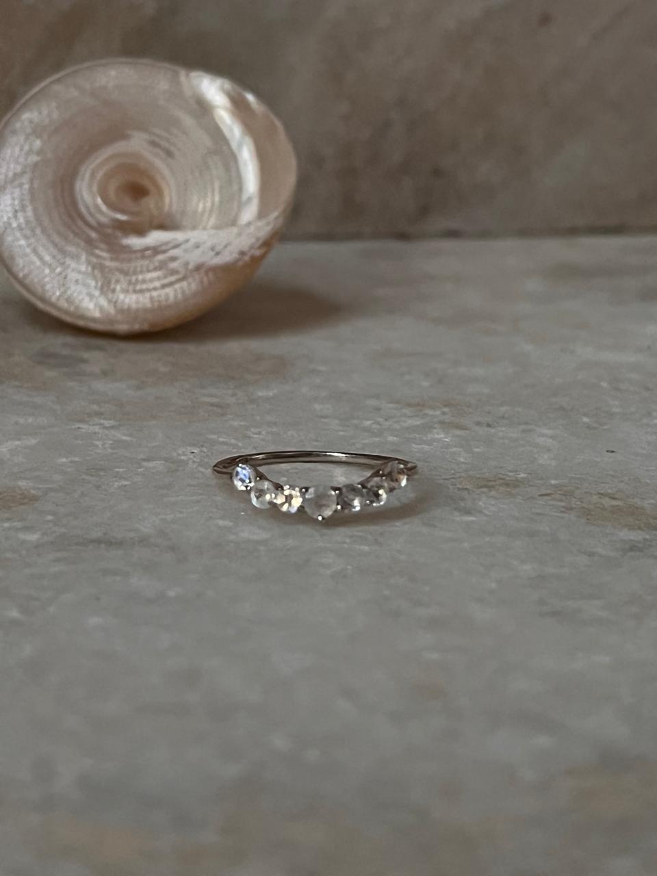 Moonstone Crown Stone 925 Sterling Silver Ring