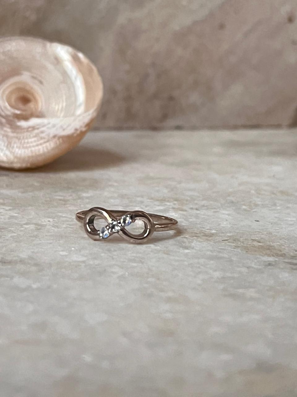 Moonstone Infinity 925 Sterling Silver Ring