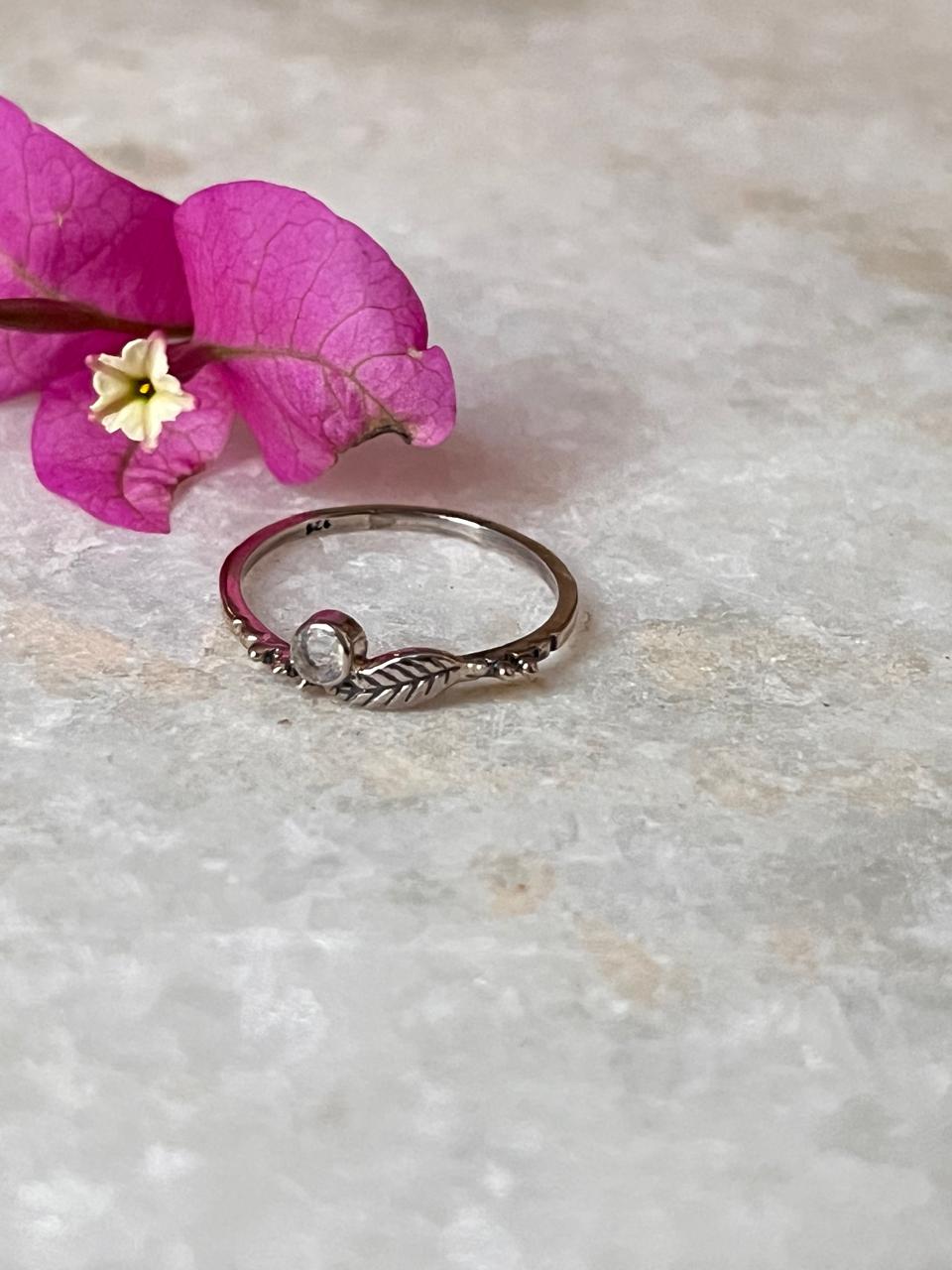 Moonstone Dainty Forest 925 Sterling Silver Ring