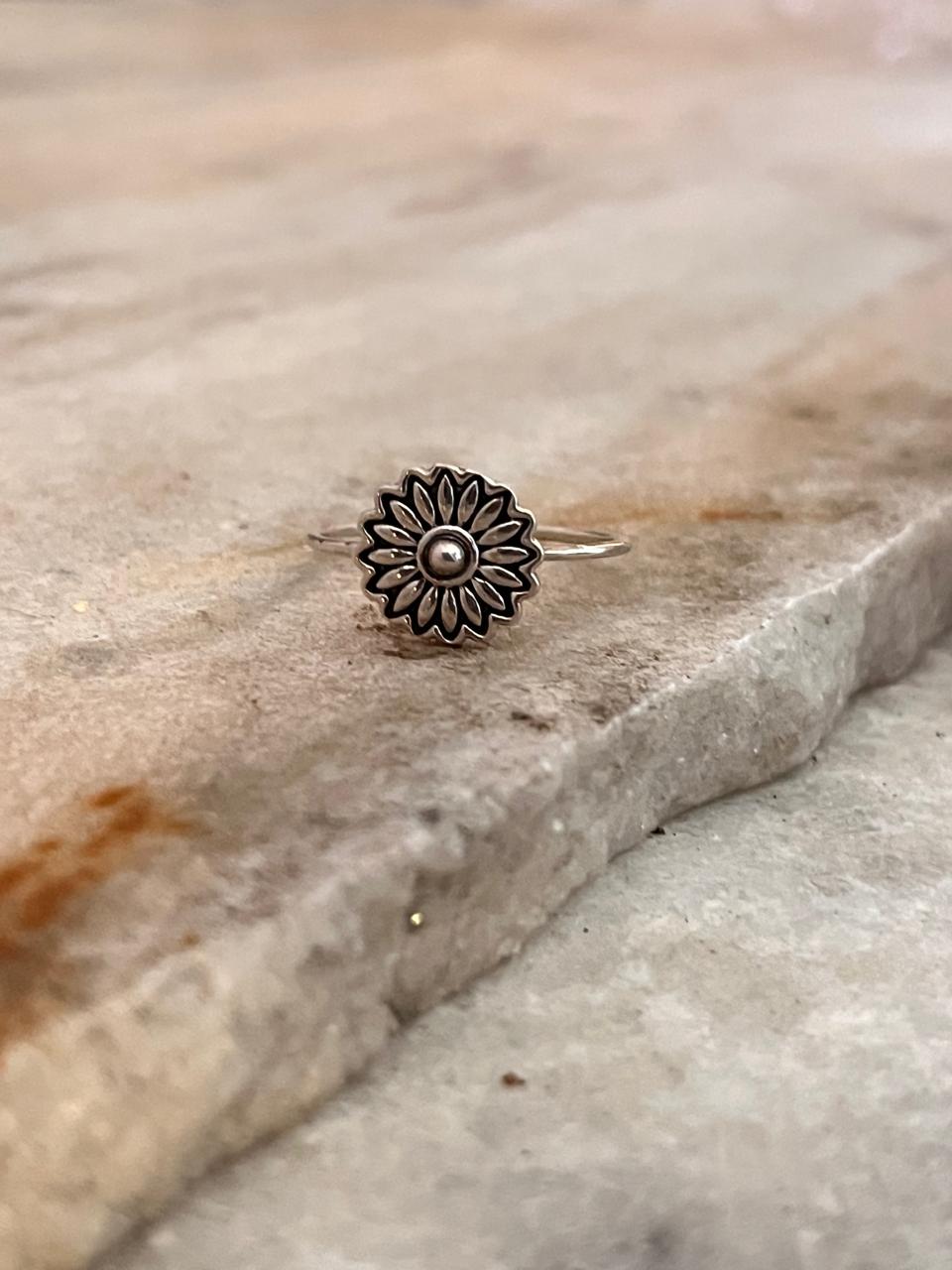 Sunflower 925 Sterling Silver Ring