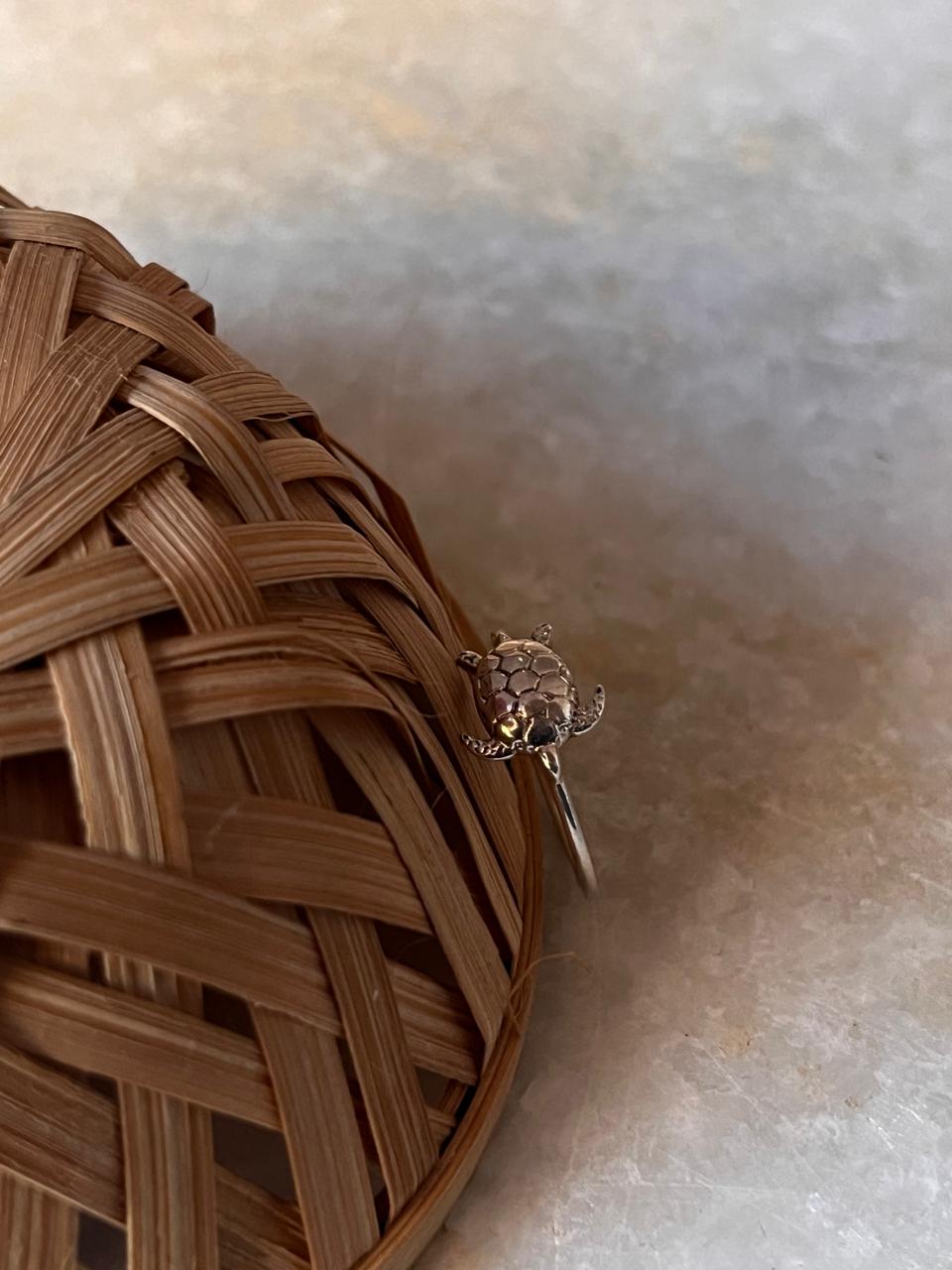 Tortoise 2 925 Sterling Silver Ring