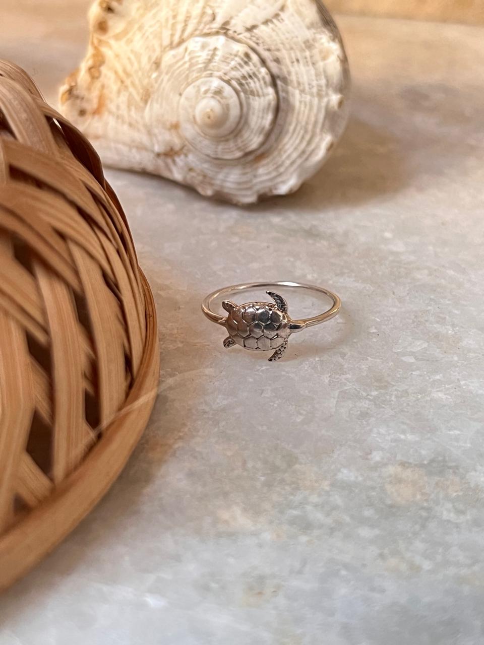 Tortoise 2 925 Sterling Silver Ring