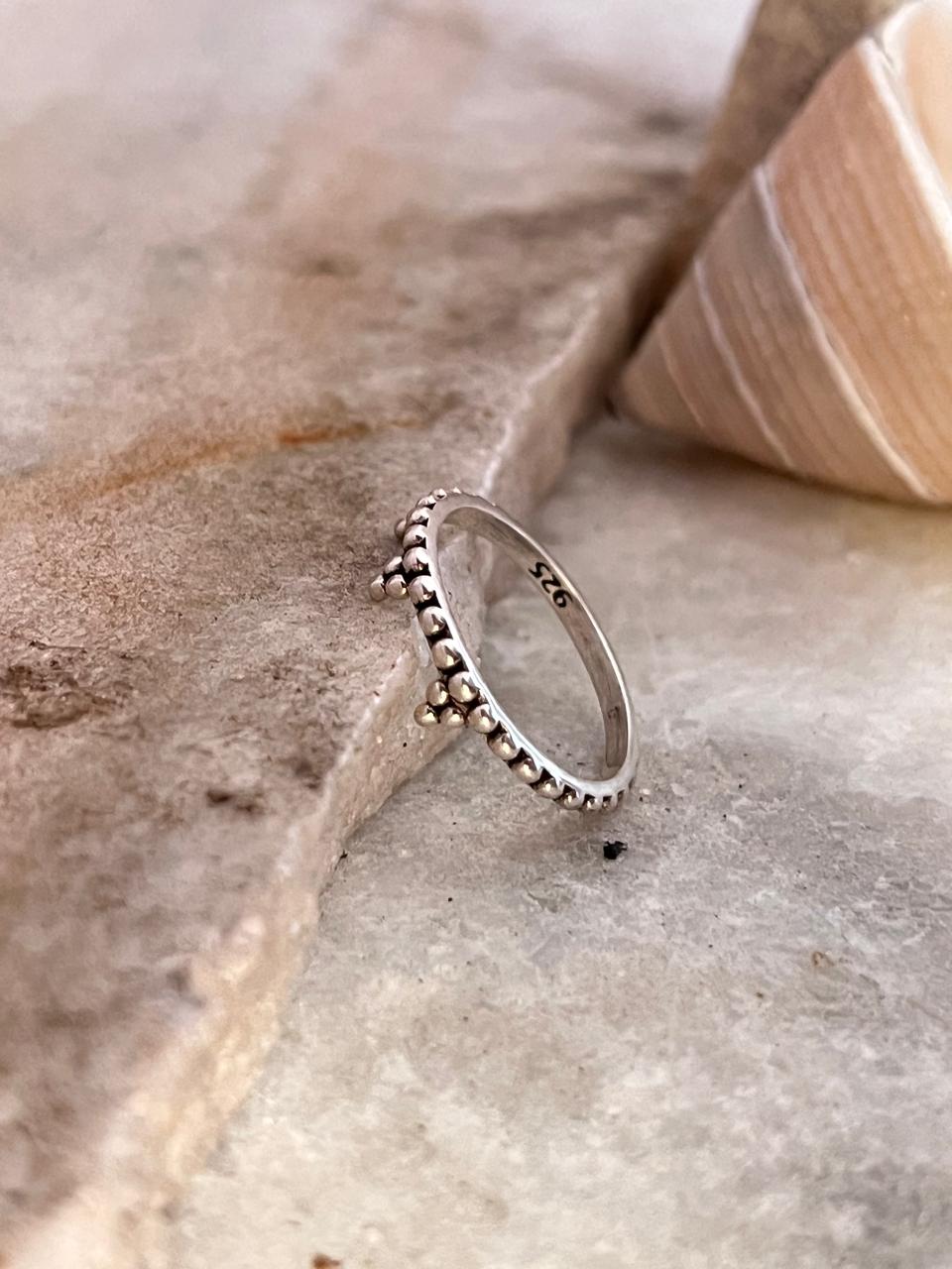 Teen Teekona Band Stackable 925 Sterling Silver Ring