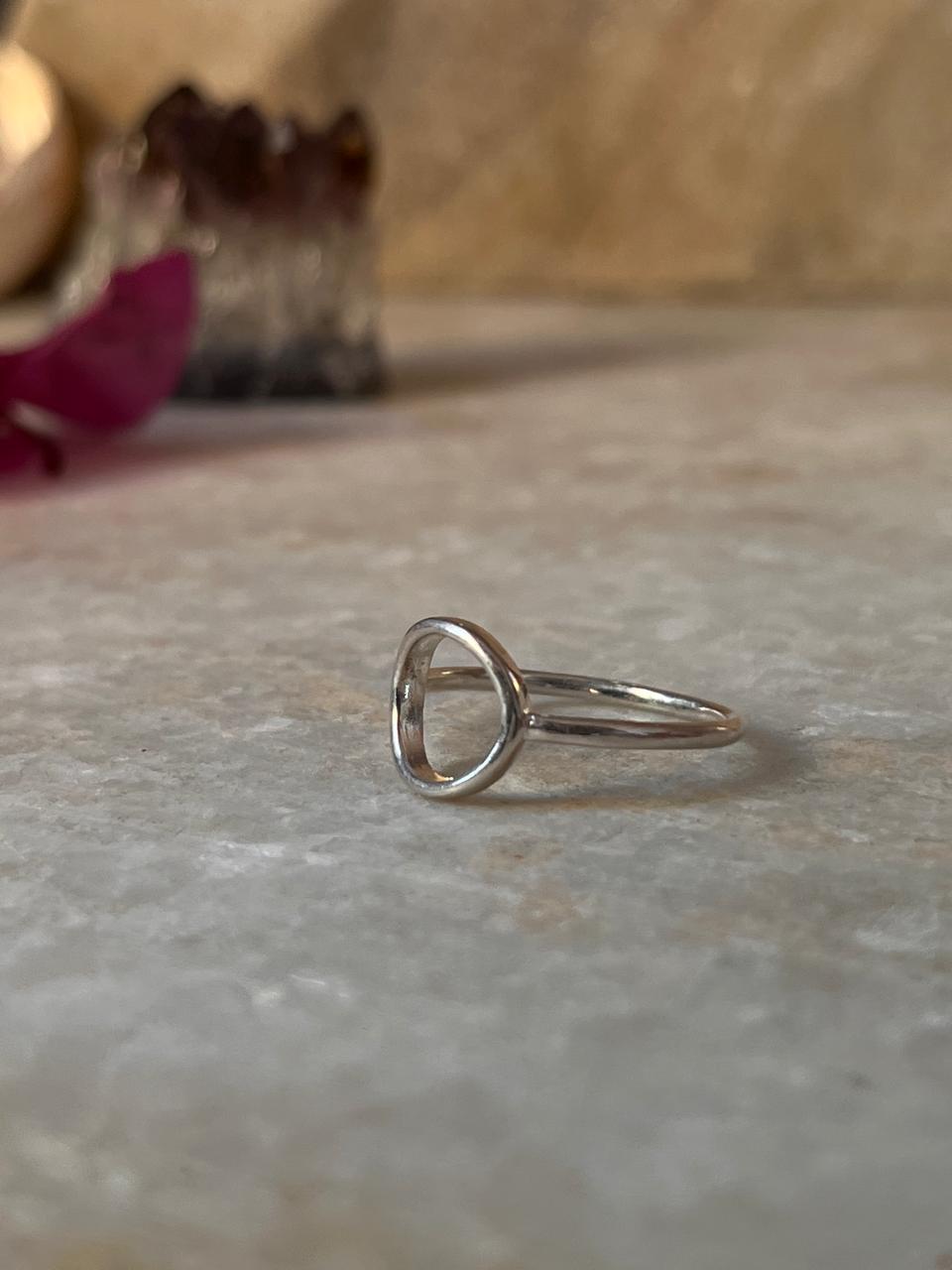 Open Circle 925 Sterling Silver Ring