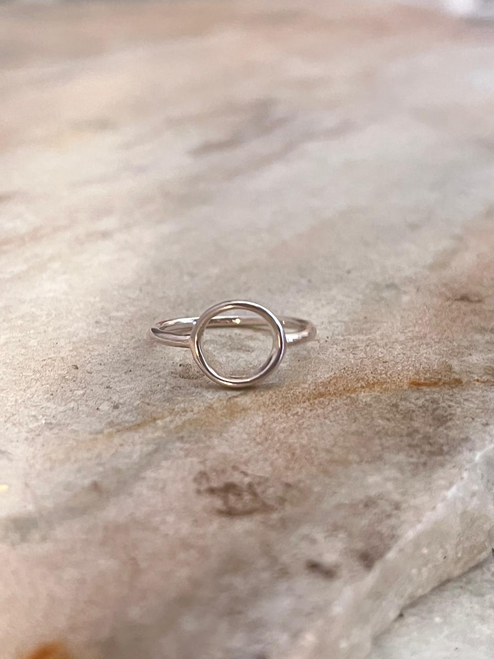 Open Circle 925 Sterling Silver Ring