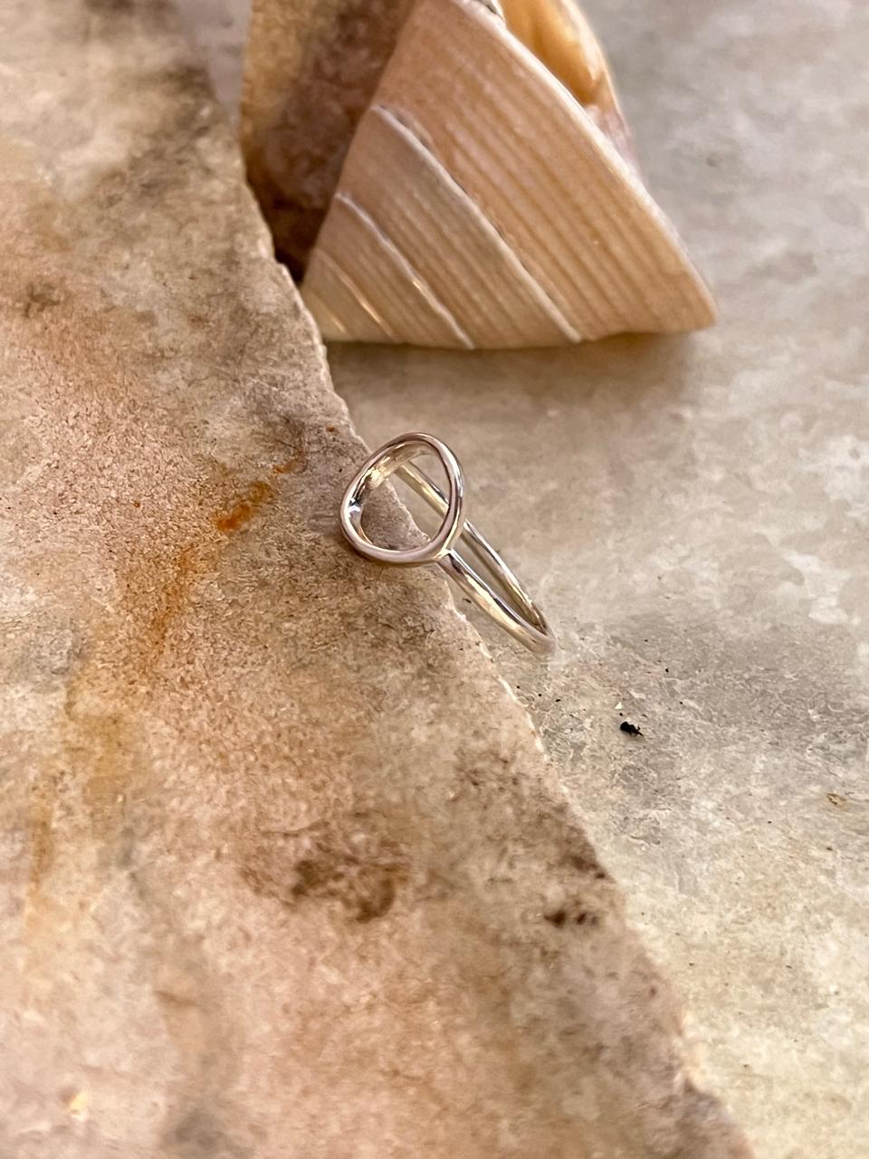 Open Circle 925 Sterling Silver Ring