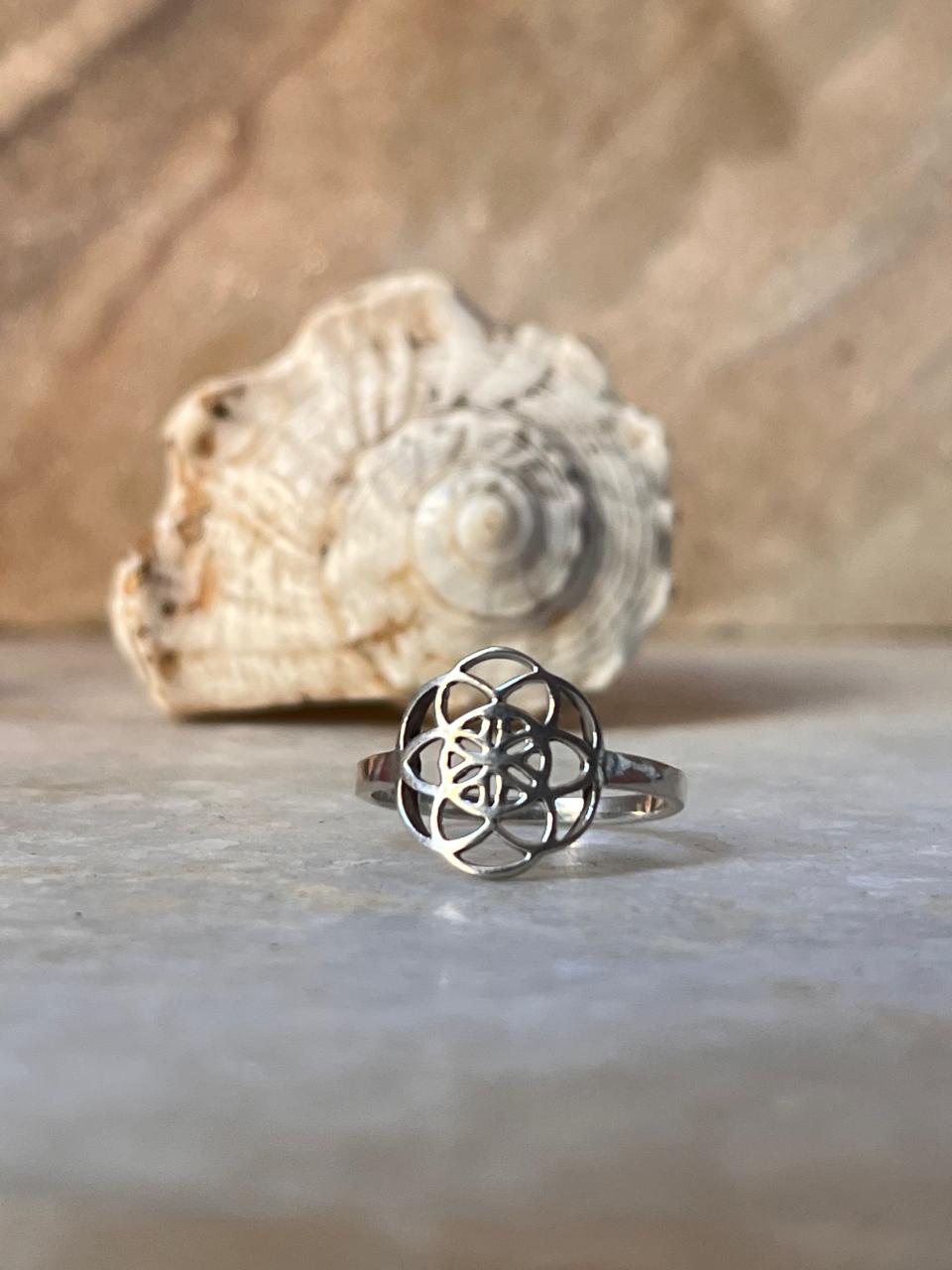 Seed Of Life 925 Sterling Silver Ring