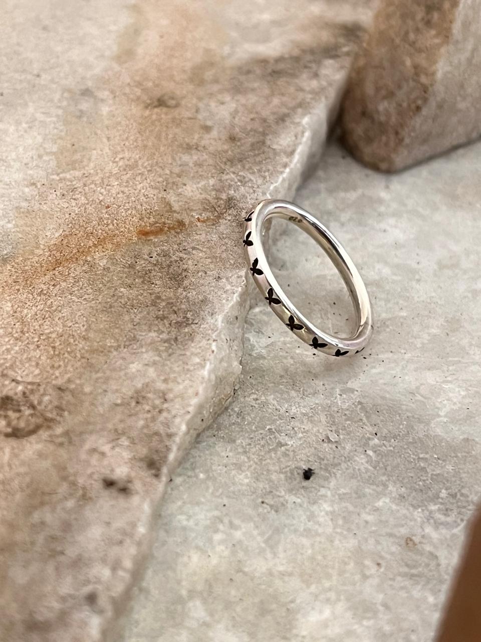 Butterfly Engraved 925 Sterling Silver Band Ring