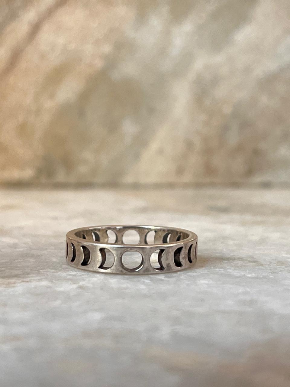 Moon Phases 925 Sterling Silver Ring