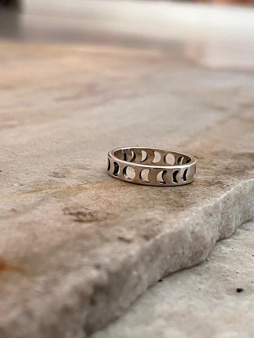 Moon Phases 925 Sterling Silver Ring