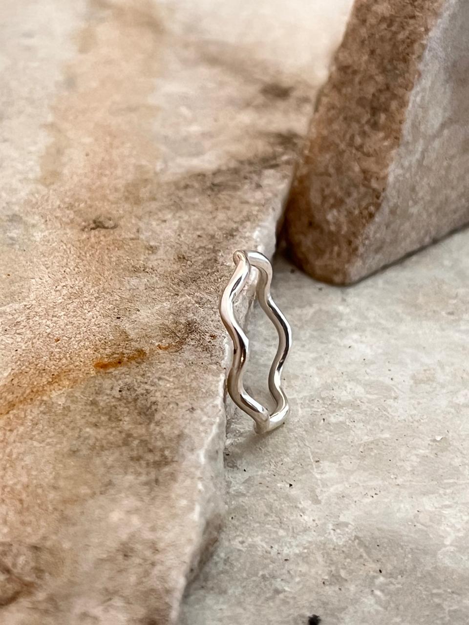 Wavy Band 925 Sterling Silver Ring