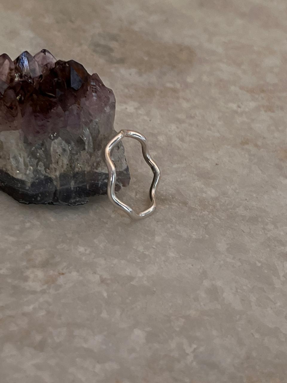 Wavy Band 925 Sterling Silver Ring