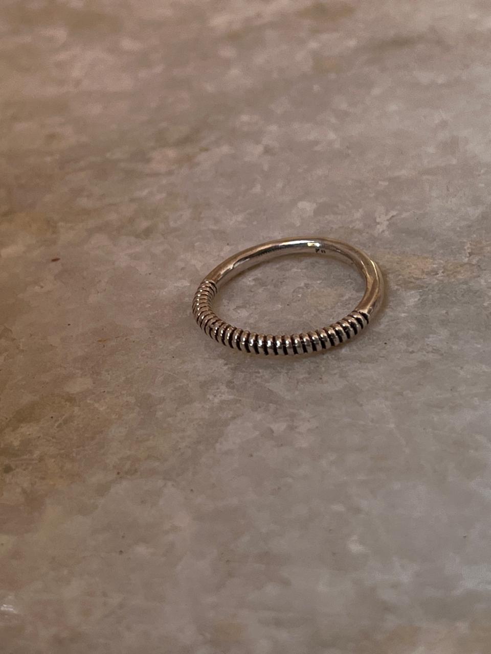 2 in 1 Plain and Rope Stack Band 925 Sterling Silver Ring