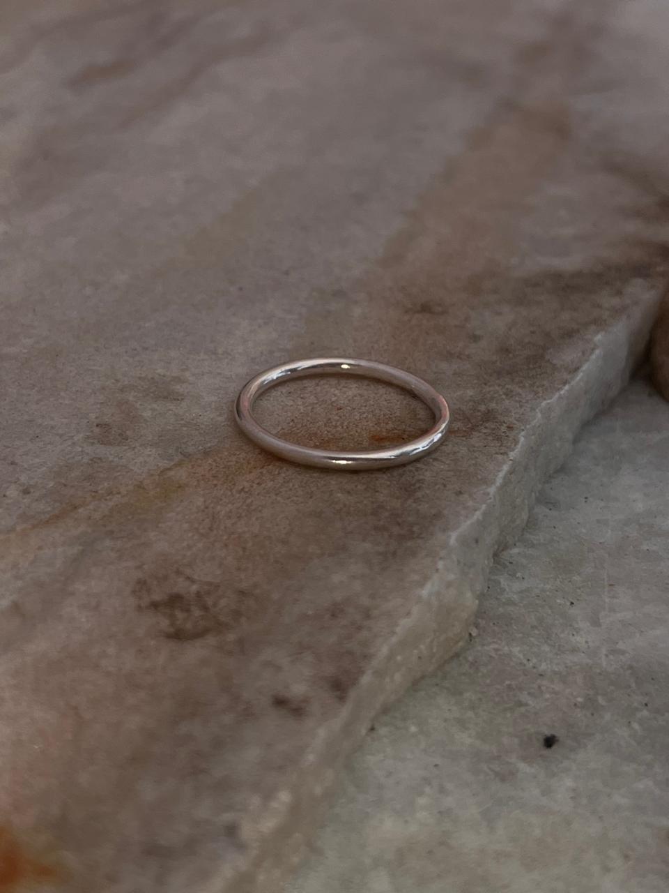 Minimal Plain Round Stack Band 925 Sterling Silver Ring