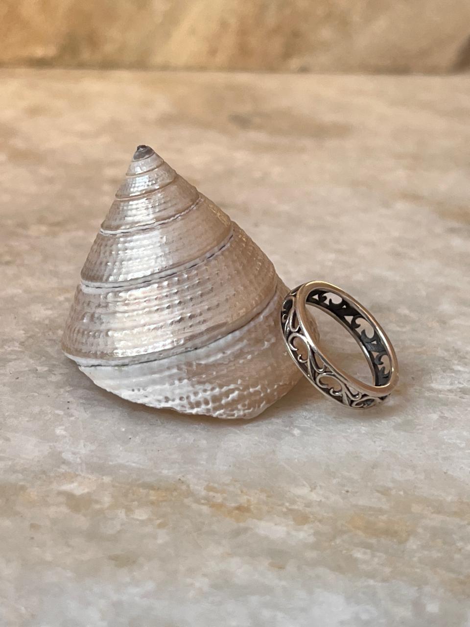 Vintage Filgrie Band 925 Sterling Silver Ring - Tarakaya Silver