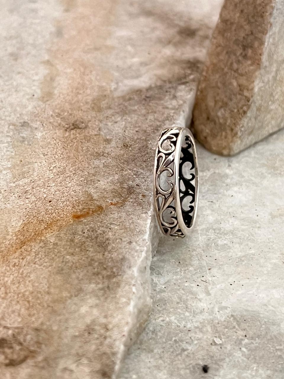 Vintage Filgrie Band 925 Sterling Silver Ring