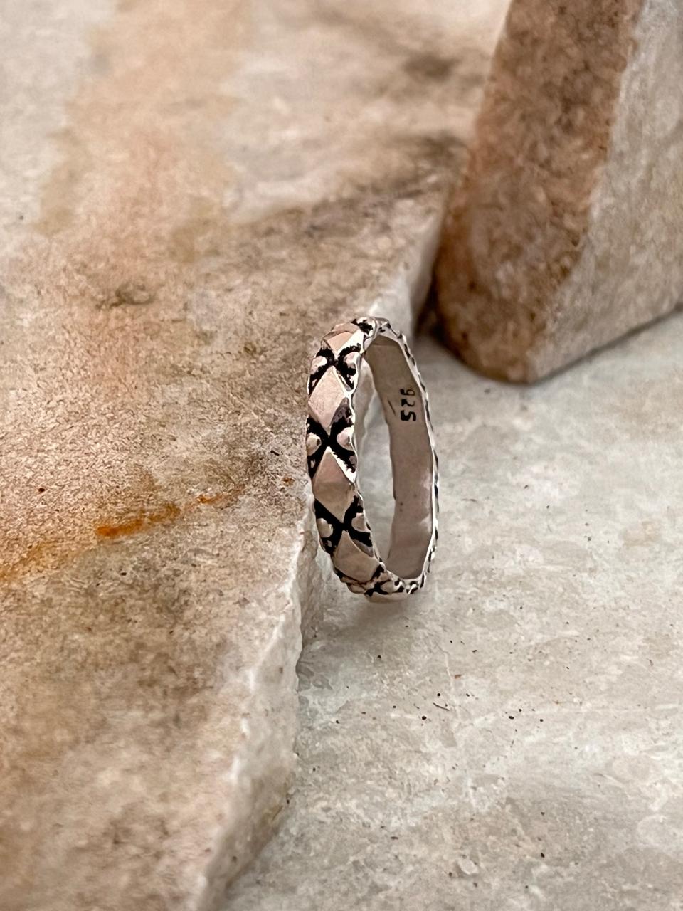 Tribal Rawa Band 925 Sterling Silver Ring