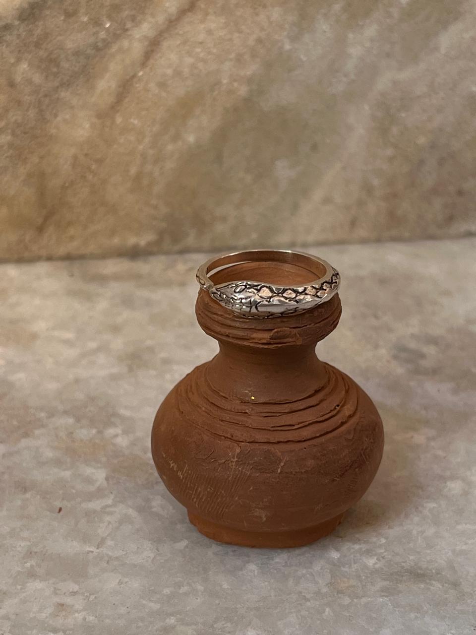 Sacred Serpent/ Snake Adjustable 925 Sterling Silver Ring