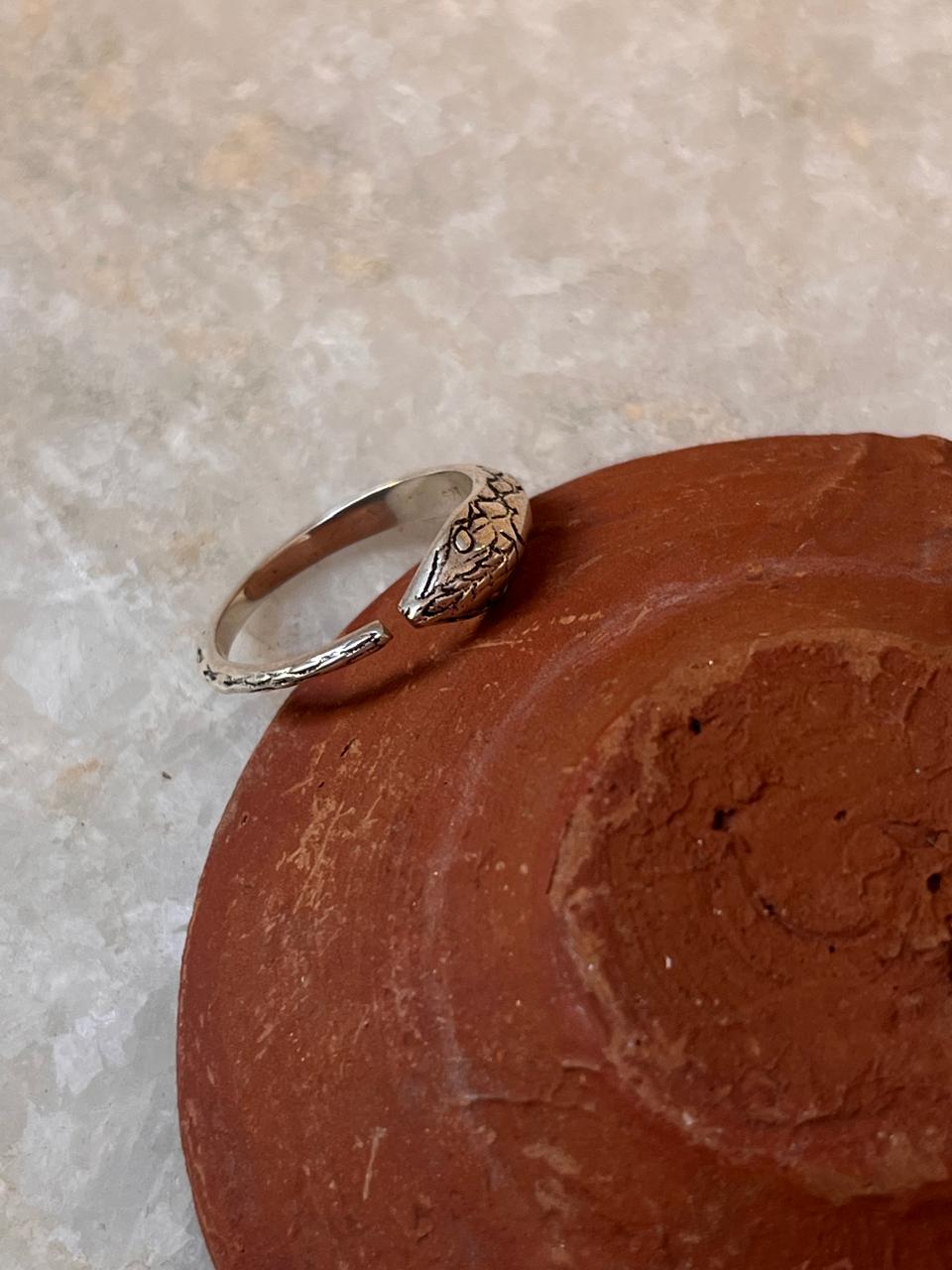 Sacred Serpent/ Snake Adjustable 925 Sterling Silver Ring