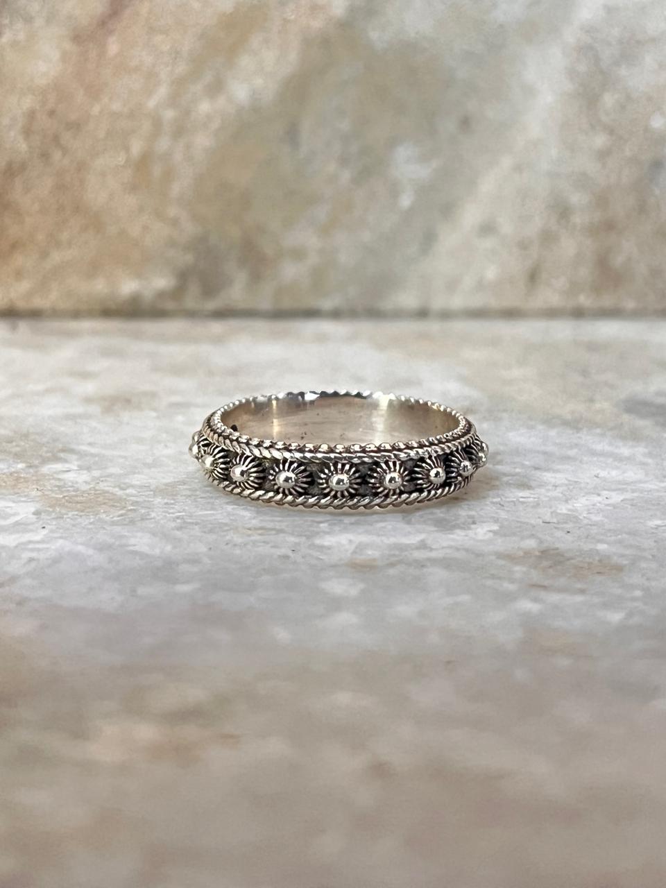 Balinese Fixed Size 925 Sterling Silver Ring
