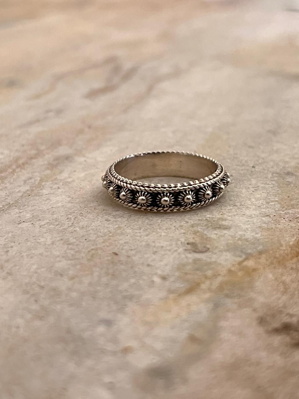 Balinese Fixed Size 925 Sterling Silver Ring