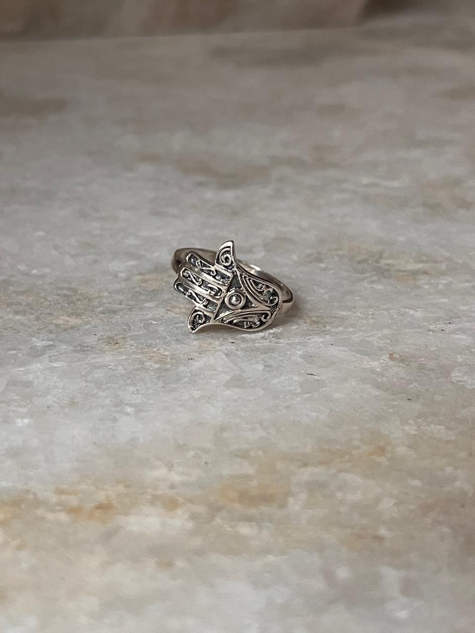 Hamsa 925 Sterling Silver Ring