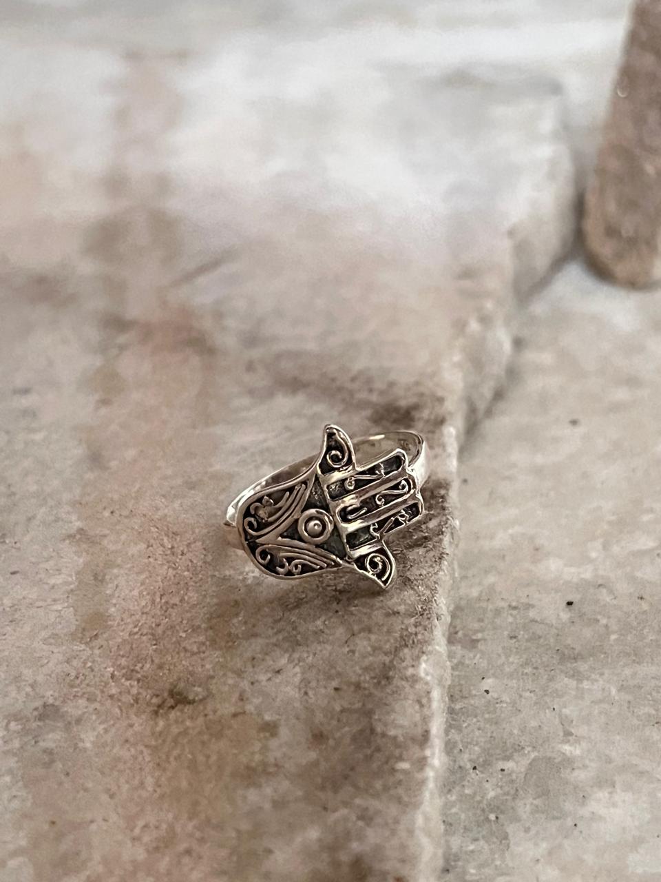 Hamsa 925 Sterling Silver Ring