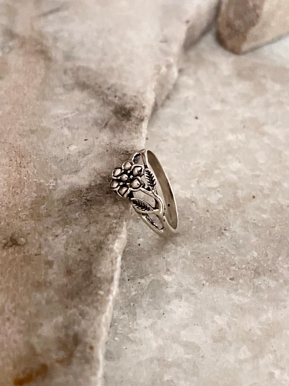 Flower Leaf 925 Sterling Silver Ring