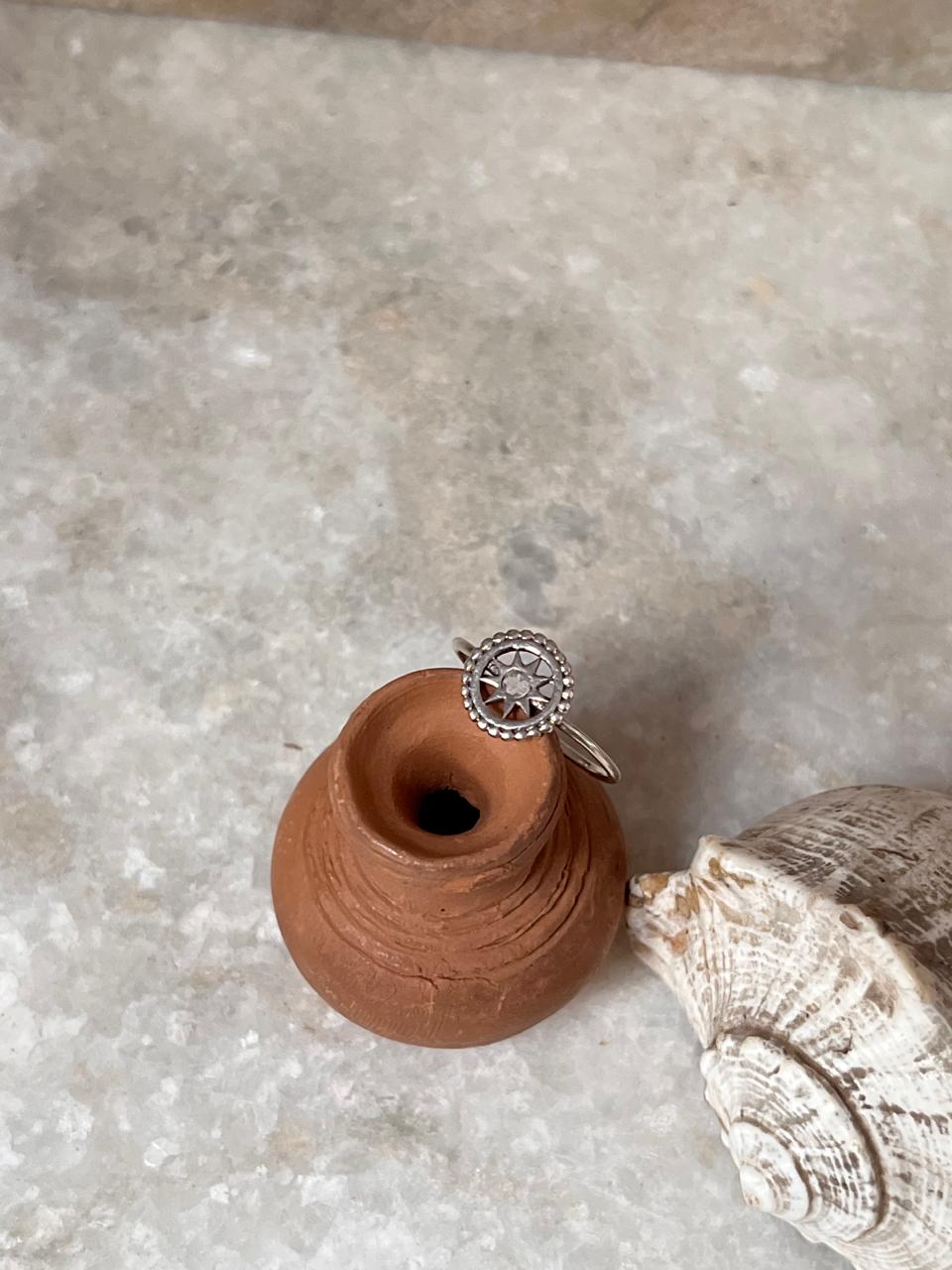 Balinese Sun 925 Sterling Silver Ring