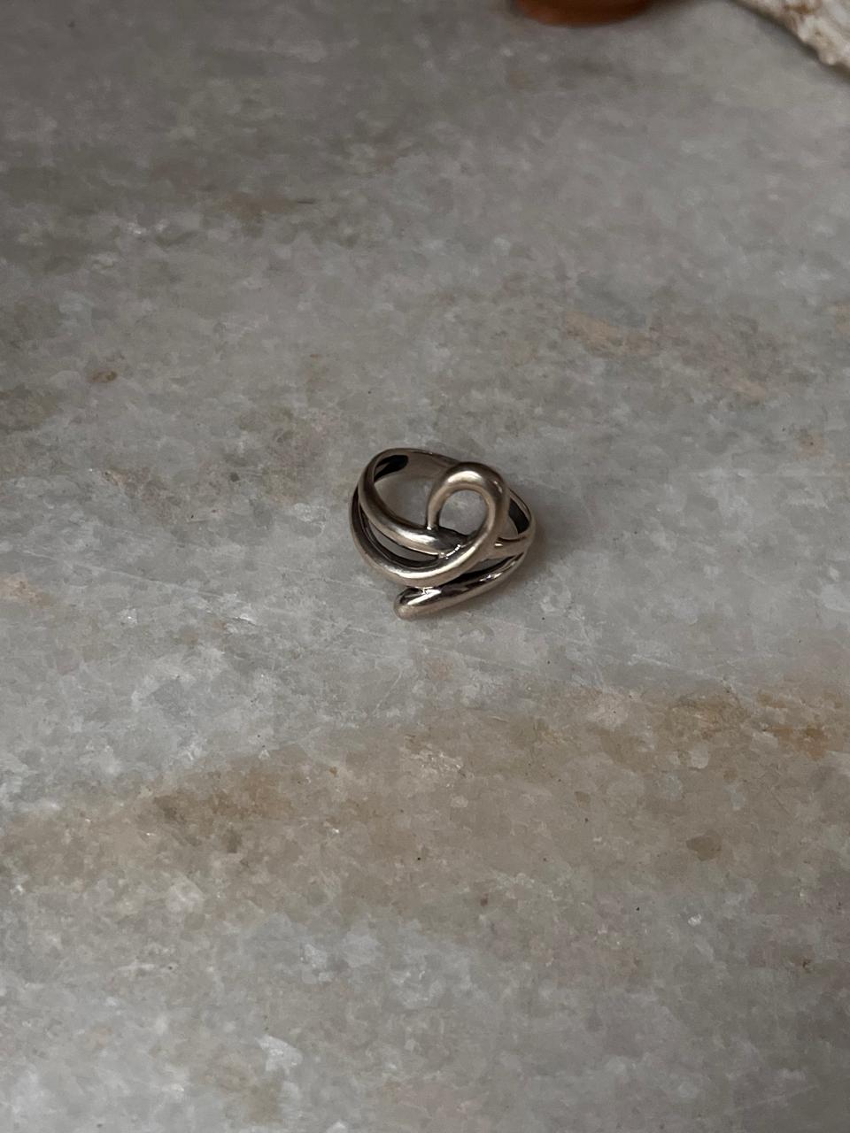 Artisan knot ring in solid 925 sterling silver