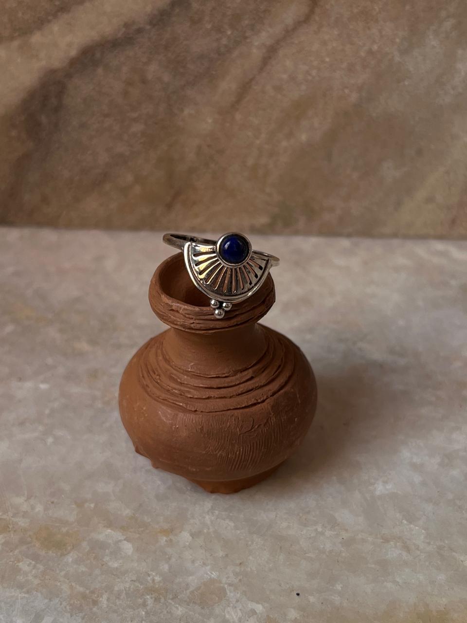 Lapis Boho 2 925 Sterling Silver Ring