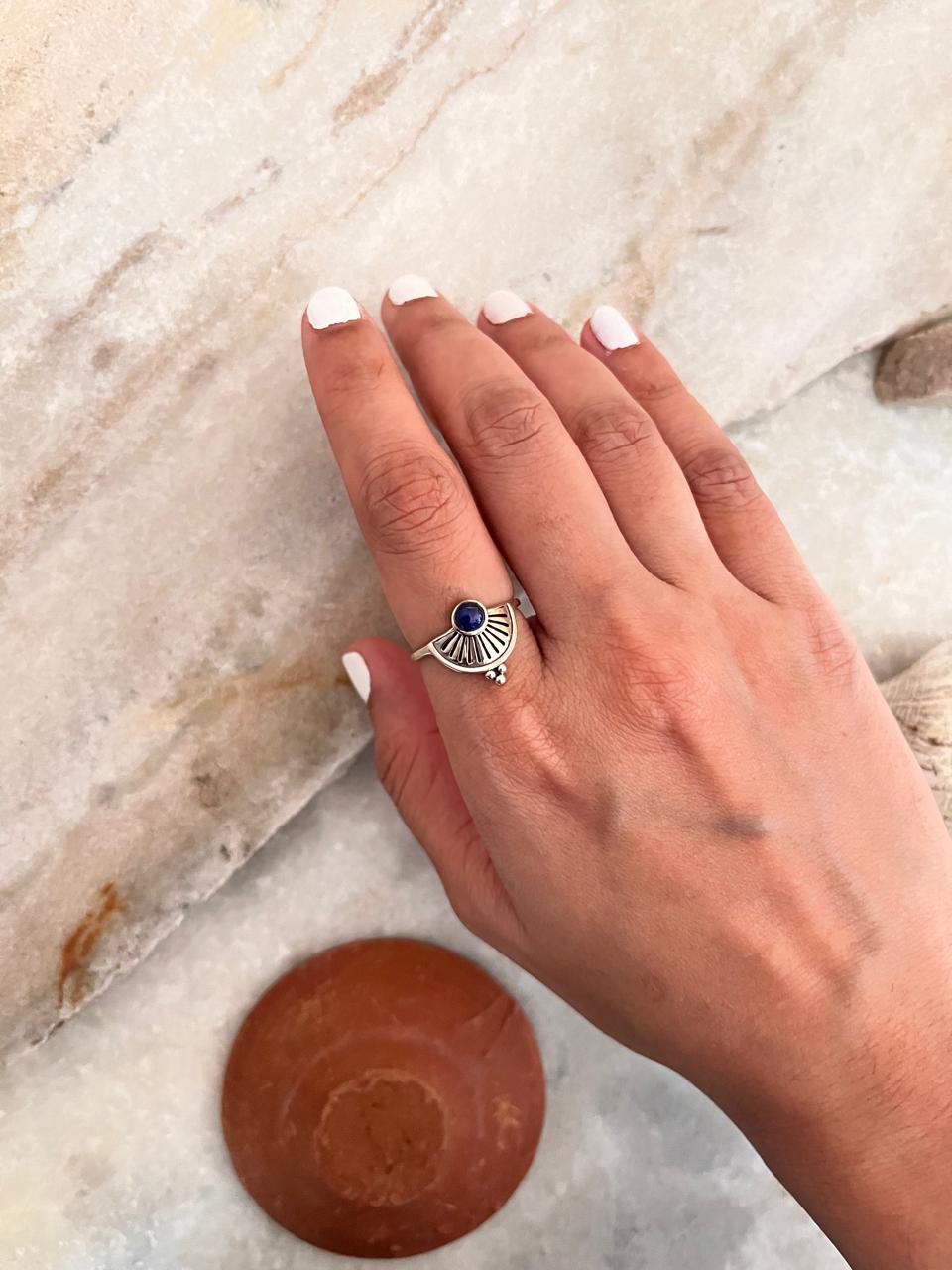 Lapis Boho 2 925 Sterling Silver Ring