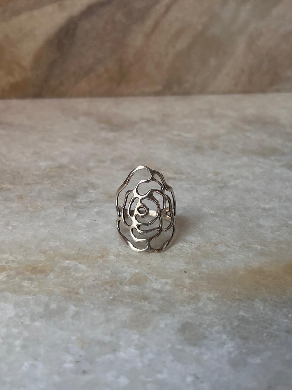 Rose Filigree 925 Sterling Silver Ring