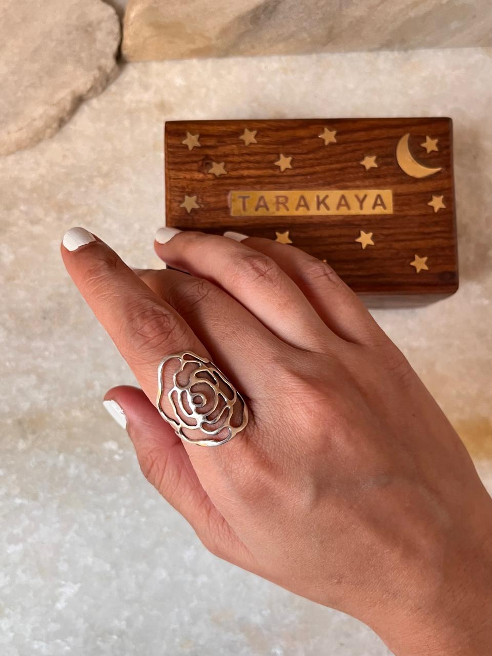 Rose Filigree 925 Sterling Silver Ring