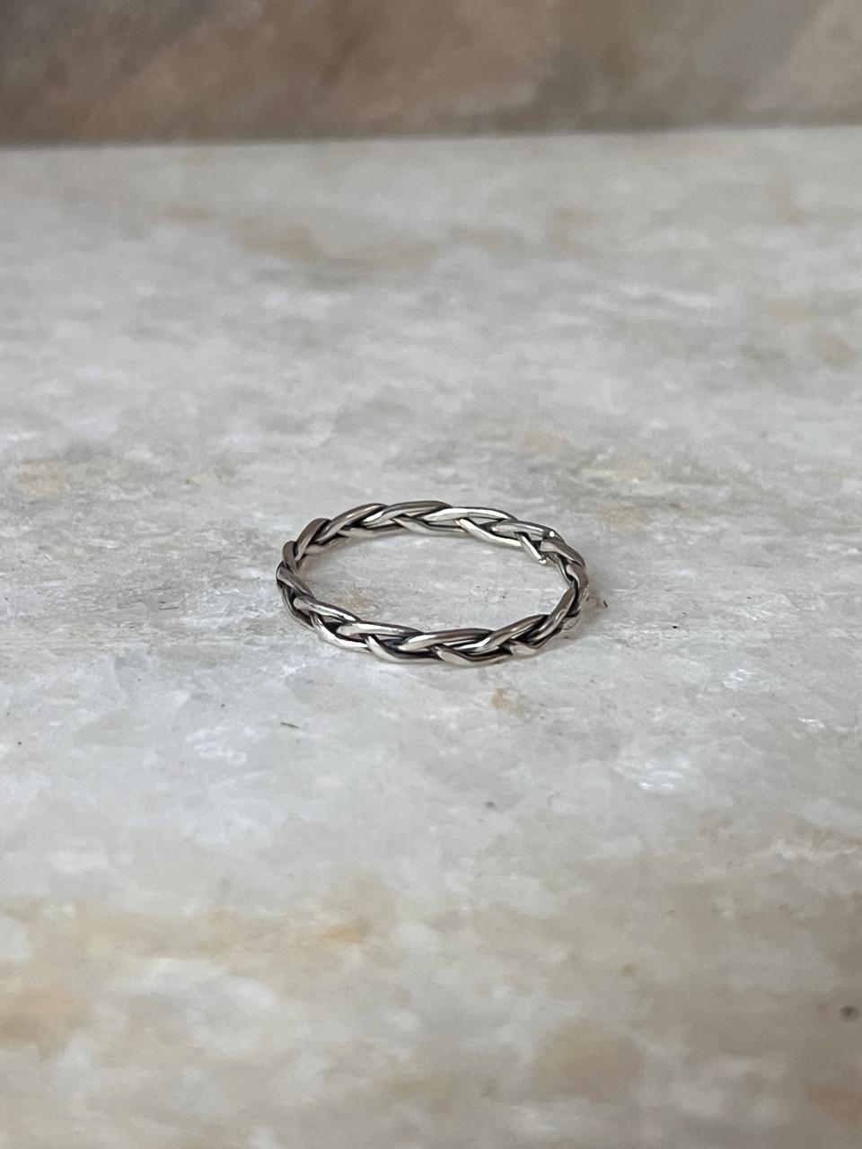 Loose Braided Minimal Band 925 Sterling Silver Ring