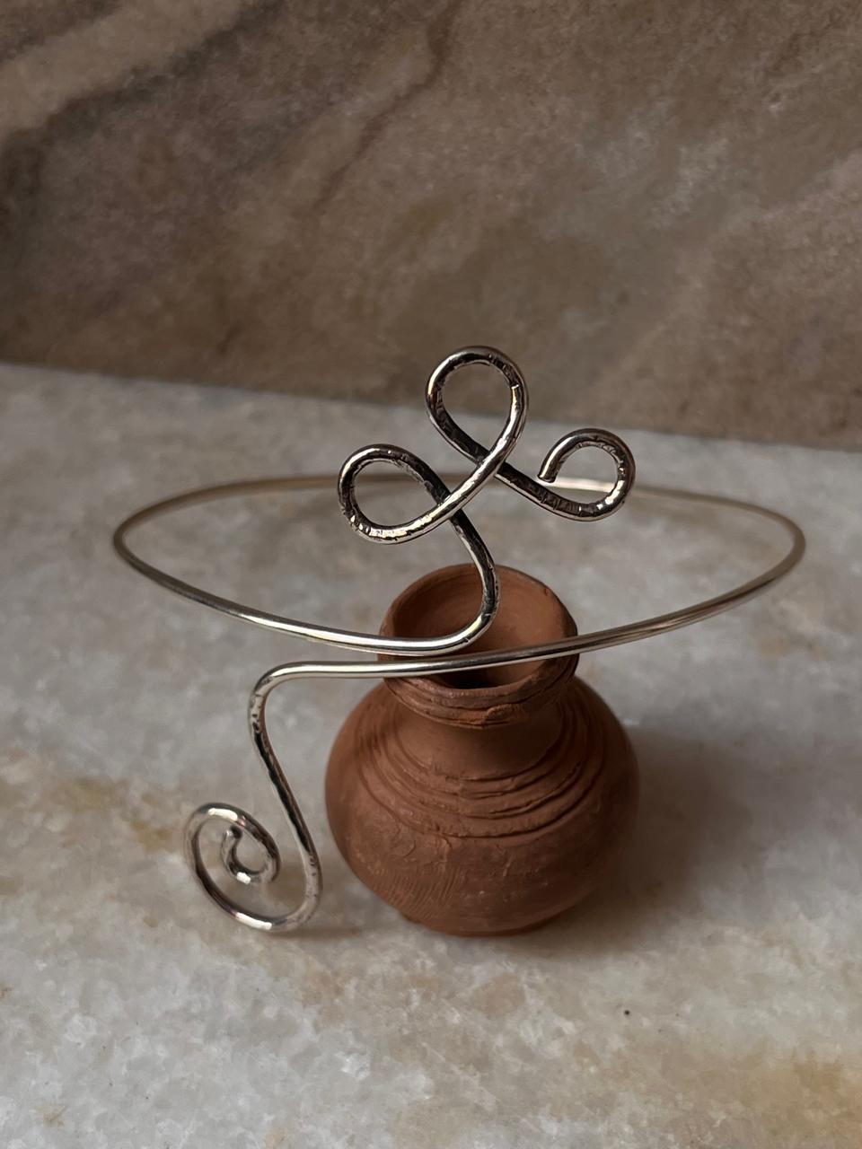 Celtic Knot Adjustable Boho 925 Sterling Silver Arm Cuff