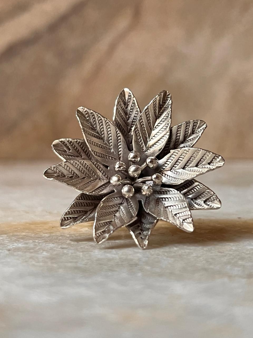 Phool Bohemian Handmade Statement 925 Sterling Silver Adjustable Ring
