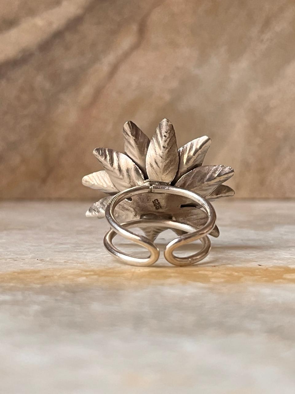 Phool Bohemian Handmade Statement 925 Sterling Silver Adjustable Ring