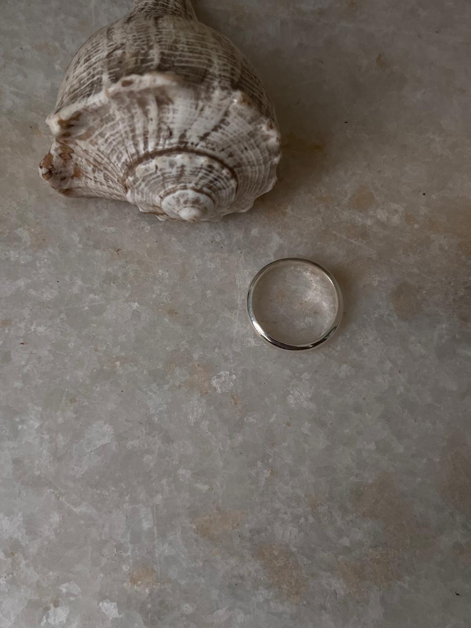 Plain 4mm Single Band 925 Sterling Silver Ring