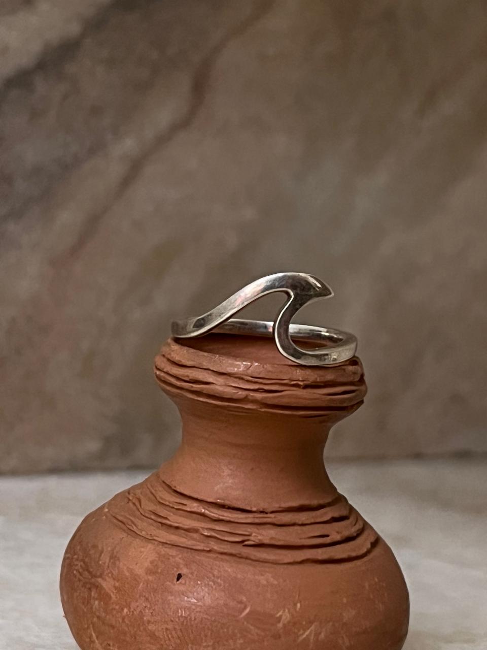 Beach Wave 925 Sterling Silver Ring