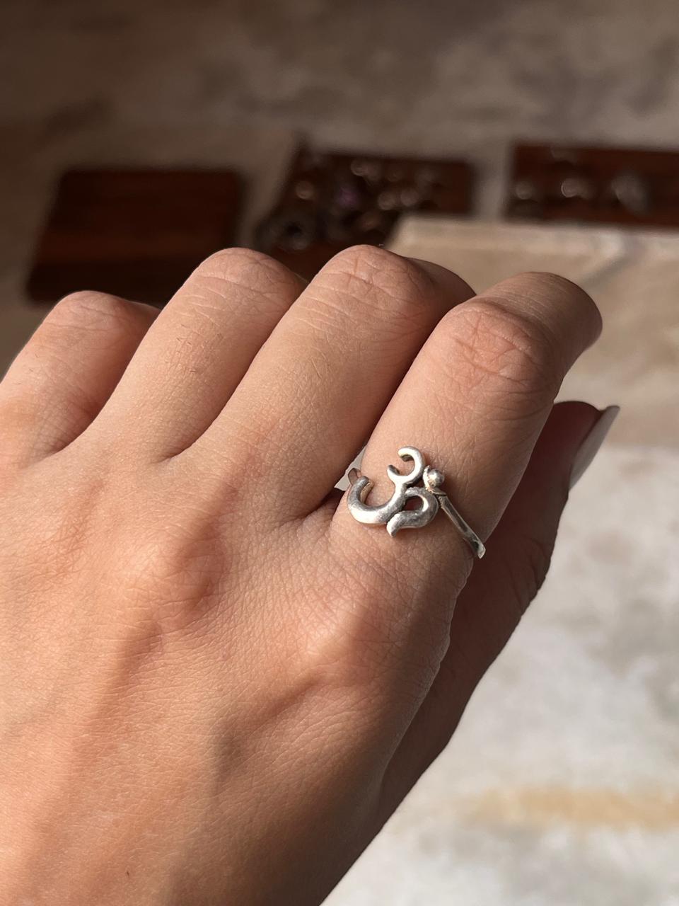 Plain Om/Aum 925 Sterling Silver Ring