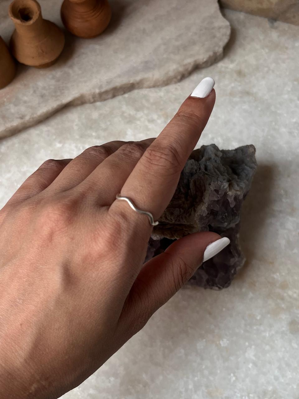 Wavy Stackable Band 925 Sterling Silver Ring